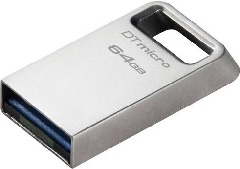 Kingston DataTraveler Micro USB-Stick 64GB Silber USB 3.2 Gen 1 mit Micro-USB und USB-A Anschluss - Bild 1