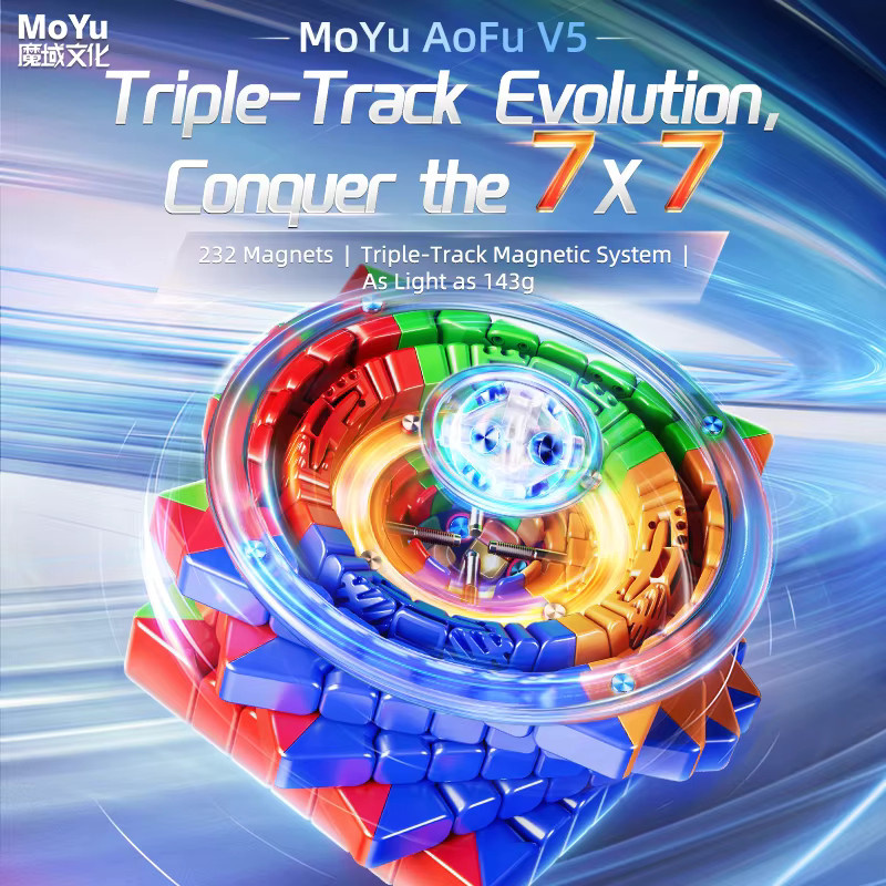 MoYu AoFu V5 7x7x7 Magnetischer Speedcube Multicolour Professioneller Geschwindigkeitswürfel - Bild 2