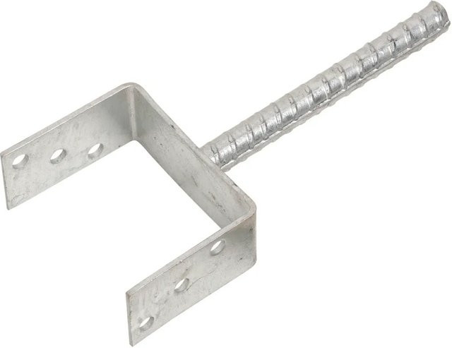 Dolle Stützenschuh U-Form zum Einbetonieren aus verzinktem Stahl, Farbe: Silber, Breite: 12,1 cm - Bild 1