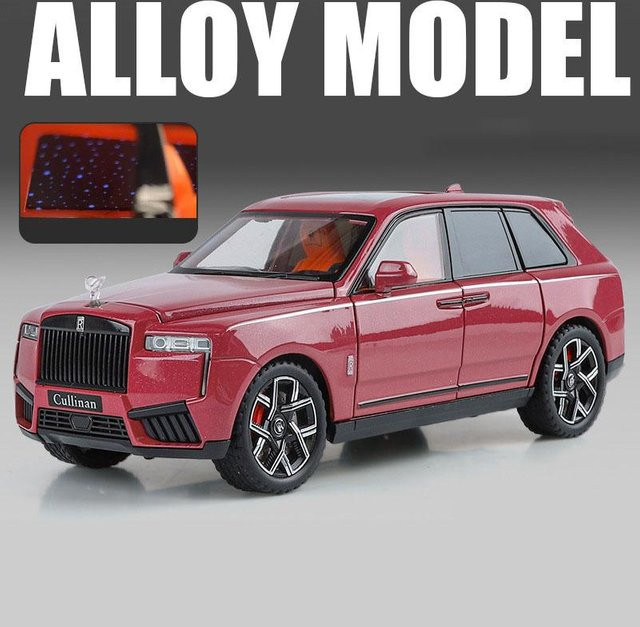 Linyi toy car Rolls Royce SUV Cullinan, Modellauto, 1:24, Metall, Licht und Sound, ab 14 Jahren - Bild 1