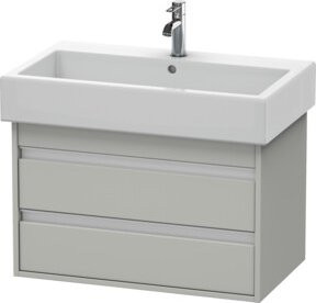 Duravit Waschtischunterschrank Ketho in Betongrau mit 2 Schubladen, wandhängend, B/T: 75 x 44 cm - Bild 1