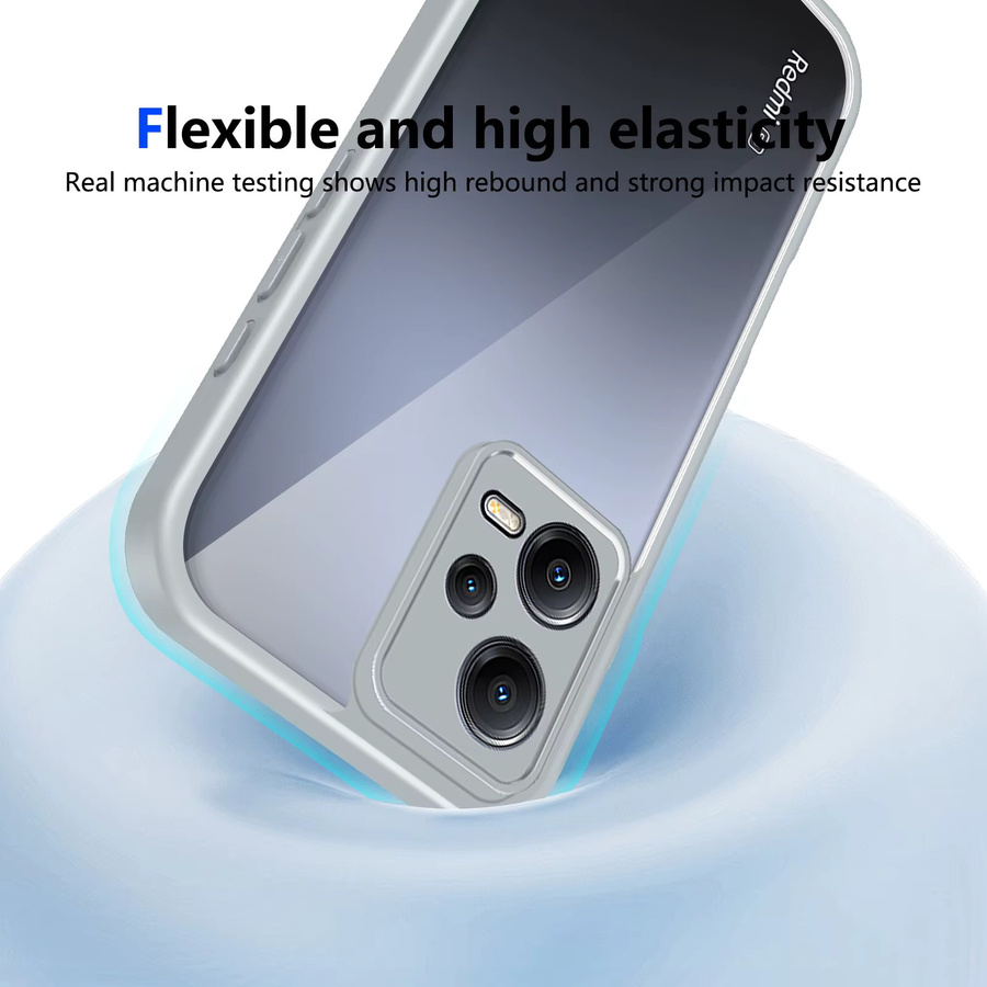 Xiaomi Poco X5 5G Schutzhülle aus Silikon und TPU mit Air-Kissen Design in Transparent oder Blau - Bild 5