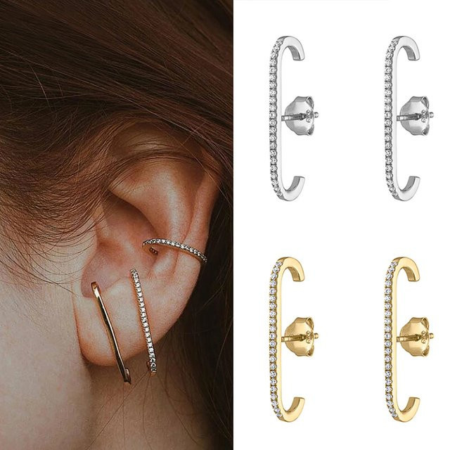 Huitan Trendy Ohrstecker, Zirkonia, Damen - Bild 1