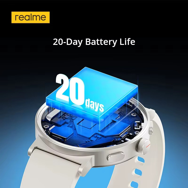 realme Watch S5 Smartwatch in Schwarz mit 1,43 Zoll AMOLED-Display, 5 ATM Wasserdichtigkeit und Silikonarmband - Bild 5