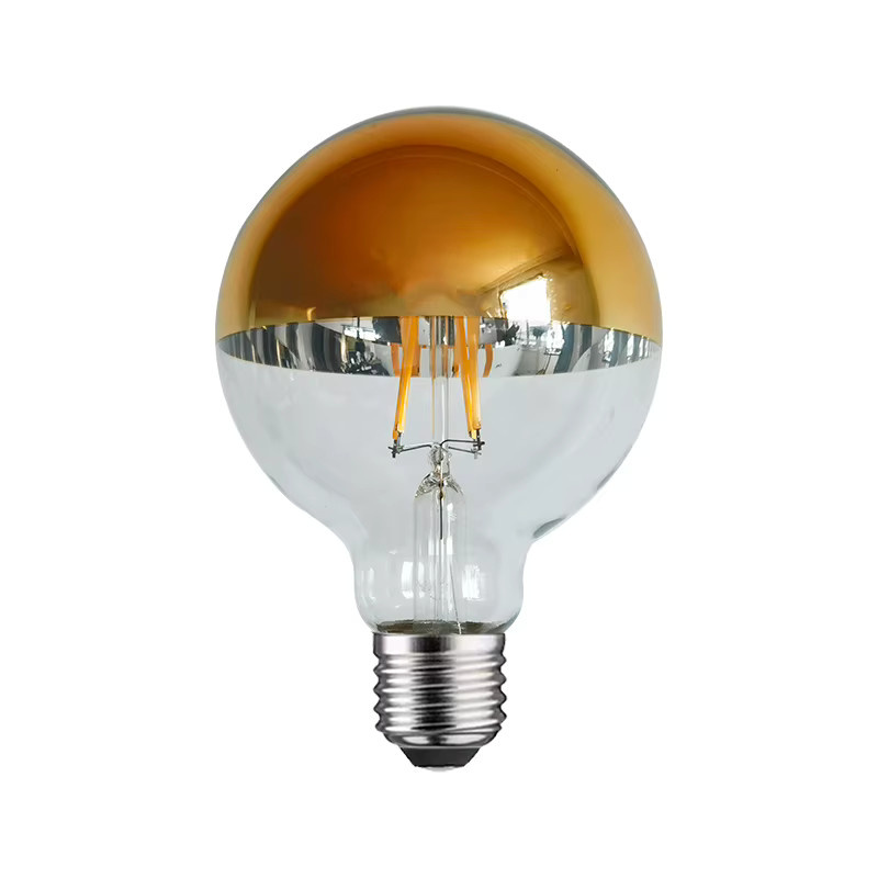 LIGHT HOUSE G95 LED-Glühfadenlampe E27 mit warmweißem Licht 2700K, 5W, Gold/Messing - Bild 6