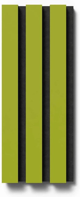 Akustikpaneel Denpanels Muster Linoleum Spring Green mit Filz Schwarz in Streifenoptik im skandinavischen Stil B: 29,5 cm, H: 15 cm - Bild 1