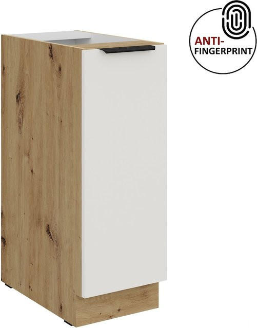 Küchenunterschrank Schrankauszug ARIA Weiß ultra matt Anti Fingerprint - Bild 1