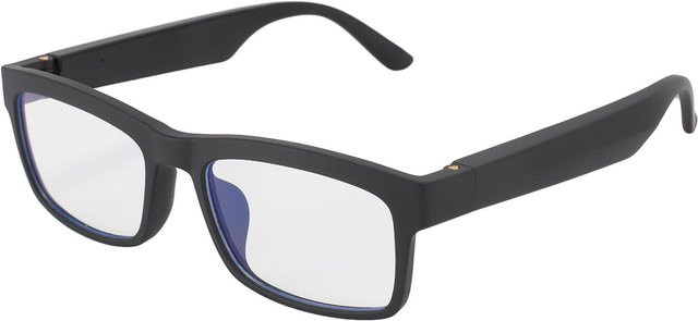 Smart Glasses Bluetooth, Blaulichtfilterung, Touch Control, Schwarz, Vollrand, Rechteckig, Kunststoff - Bild 1