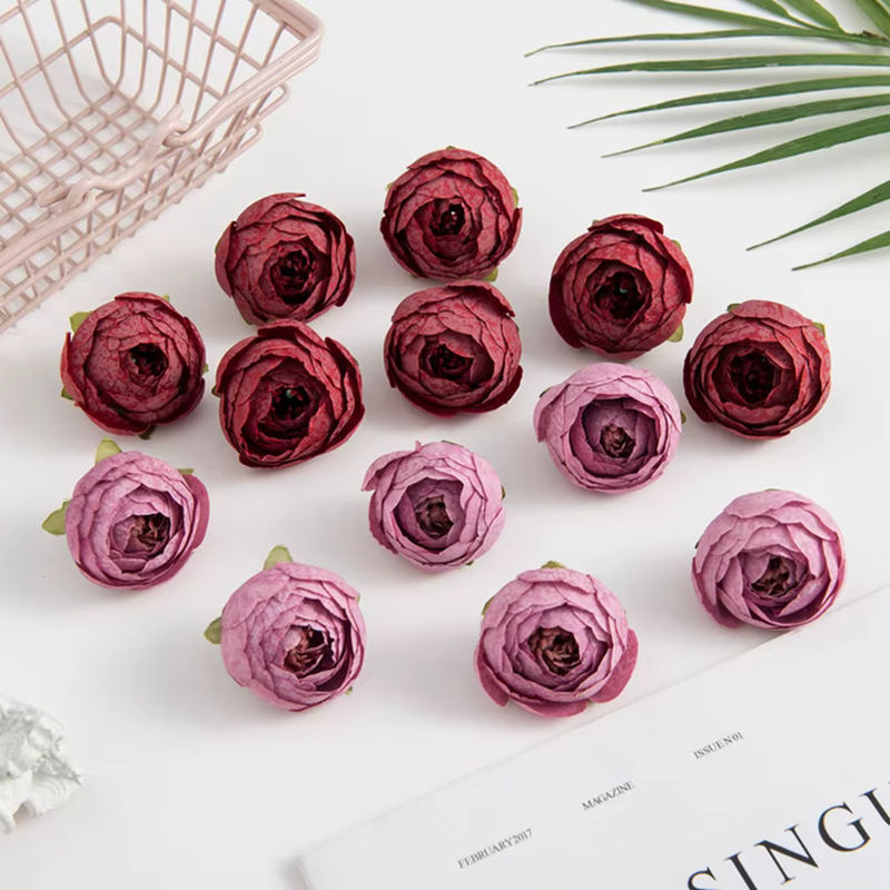 Künstliche Seiden-Rosenknospen von smr in Champagner für DIY-Geschenke, Hochzeiten und Weihnachtsdekoration - Bild 3
