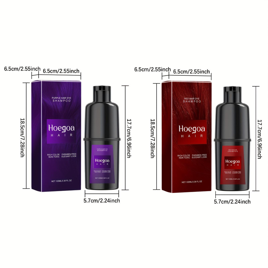 Rot + Lila Irisierendes Haarshampoo, 100 ml, mit Panax Ginseng Wurzelextrakt - Bild 1