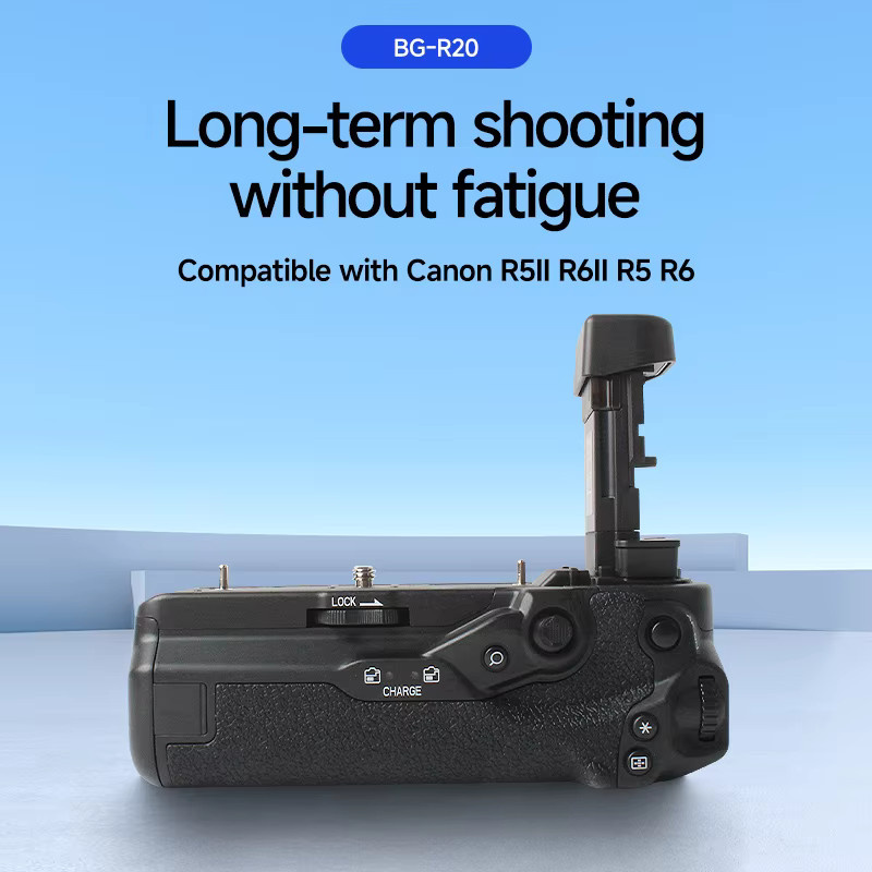 Canon BG-R20 Batteriegriff in Schwarz für EOS R5II, R6II, R5 und R6 zur Verdoppelung der Akkulaufzeit - Bild 2