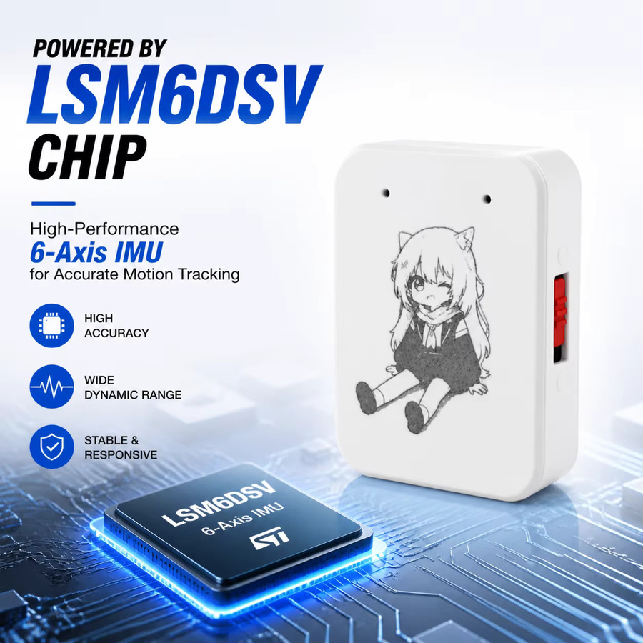 SlimeVR Wireless Motion Capture Tracker mit Low Drift LSM6DSV Chip für PC, SteamVR, Quest und Index in Weiß - Bild 2