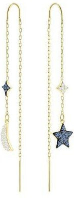 Swarovski Ohrringe, Kristall, Stern Mond, Blau Weiß, Damen - Bild 1