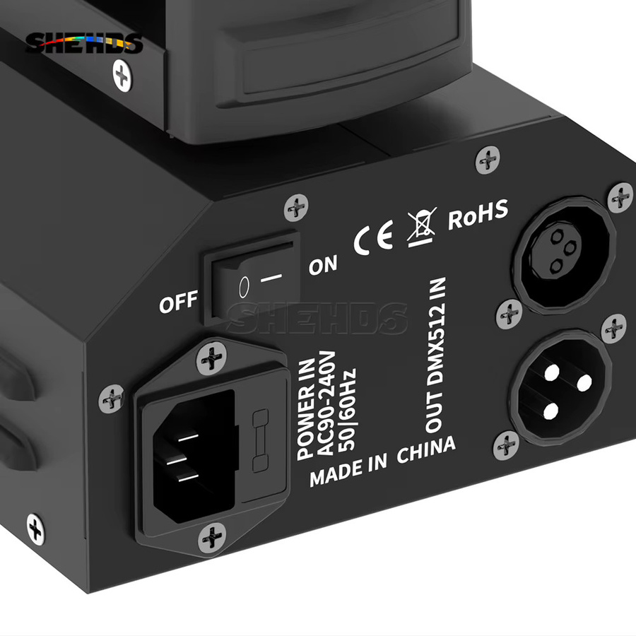 SHEHDS Mini RGBW LED Moving Head Spot Beam 10W in Schwarz für DJ, Party und Bühnenbeleuchtung - Bild 4
