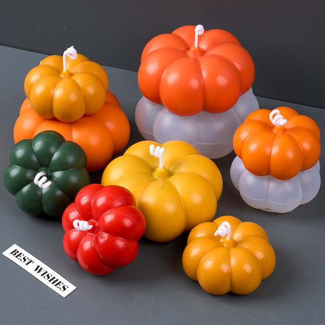 UDOCOOL 3D Halloween Kürbis Silikonform für DIY Kerzen, Seife, Gips und Epoxidharz zur Dekoration - Bild 1