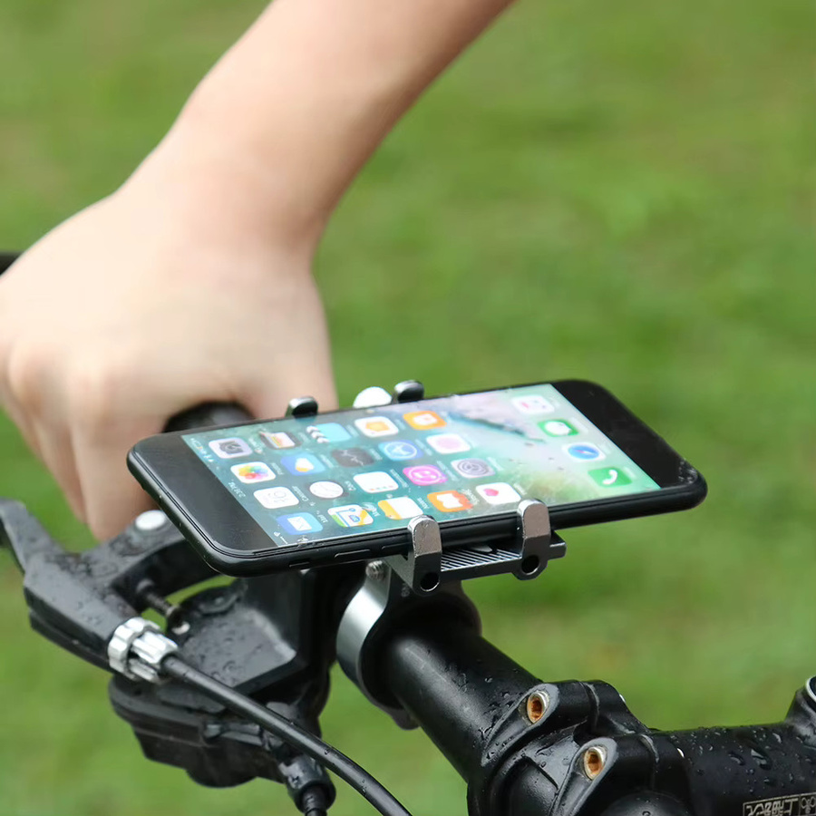 ZTTO Fahrrad-Handyhalterung aus Metall in Schwarz für MTB, Rennrad und Motorrad zur Befestigung von Smartphone oder GPS am Lenker - Bild 3