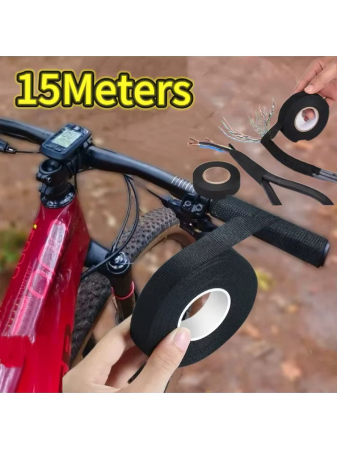 Hitzebeständiges Stoff-Isolierband in Schwarz für Auto-Verkabelung und Kabel-Organizer, Breite: 19 mm - Bild 6