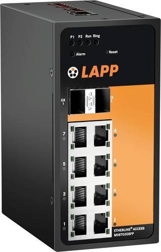 LAPP ETHERLINE ACCESS M08T02GSFP Industrial Ethernet Switch Schwarz 1 Gbit/s - Bild 1