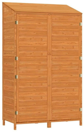Vidaxl Geräteschuppen aus Massivholz in Braun im Landhausstil B/T/H: 102 x 52 x 174,5 cm