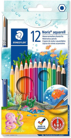 Noris Club Aquarell Buntstifte in Multicolor, 12 Stück aus Holz