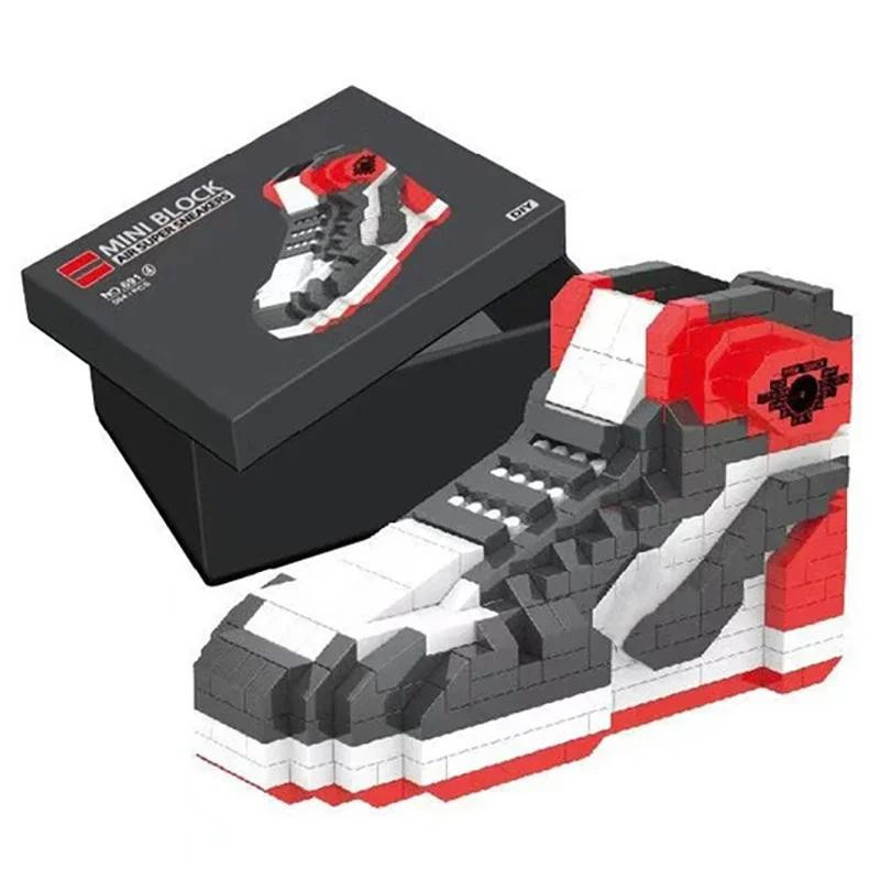 Yiran toy 1 Mini Sport Basketballschuhe Bausteine Sneaker DIY Montage Spielzeug - Bild 3
