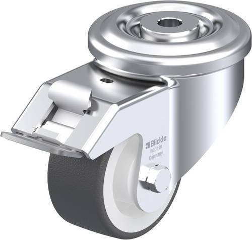 Blickle LKR-POTH 75R-FI Lenkrolle mit Feststeller, Farbe Silber, Rad-Durchmesser: 75 mm, Tragfähigkeit: 200 kg - Bild 1