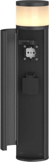 Lucande Außenleuchte Corban Wandleuchte aus Aluminium in Schwarz, 1-flammig G9, IP44, Modern - Bild 1