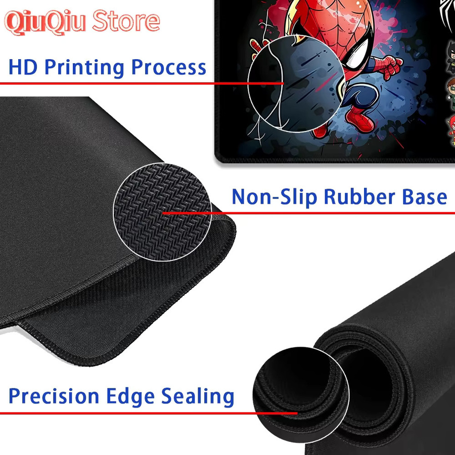 Potdemiel Gaming Mauspad Spider Man Schwarz Multicolour Großes Mauspad als Schreibtischunterlage - Bild 3