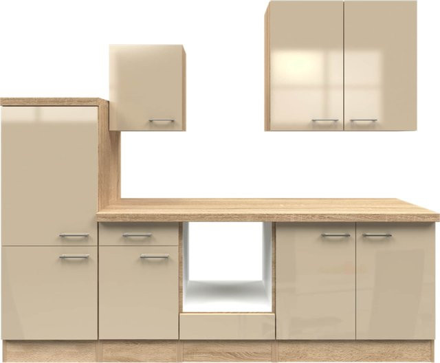 Flex-Well Küchenzeile ohne E-Geräte in Nepal, Farbe: Beige, Breite: 270 cm - Bild 1