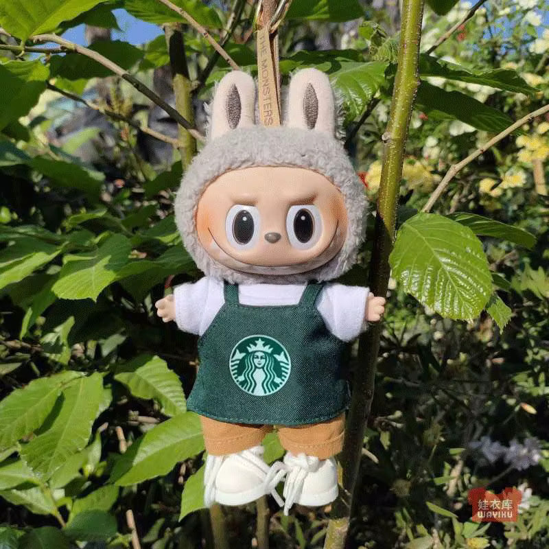 MEOD Labubu Puppe Kleidung Mode Kaffee Arbeitskleidung Set, Zubehör - Bild 3