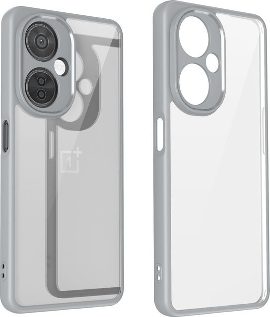 OnePlus Nord N30 5G Schutzhülle mit Luftkissen und Stoßfänger, transparent matt, Silikon und Hartschale - Bild 1