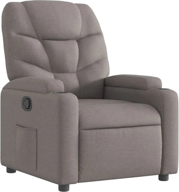 vidaXL Relaxsessel in Taupe aus Stoff mit Armlehnen und manueller Verstellung - Bild 1