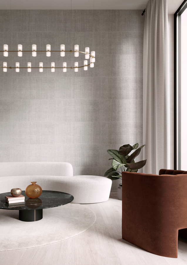 Arte International Tapete Katan Silk in Dolphin Grey - Bild 1