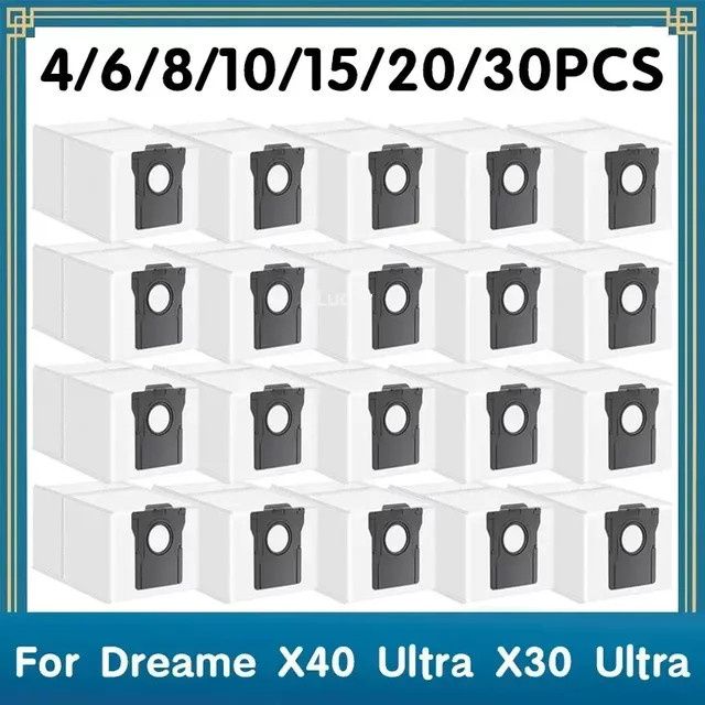 Dreame Ersatz Staubbeutel für X50 Ultra, X30 Ultra, X30 Pro, X40 Ultra, L40 Ultra und S30 Pro Ultra in Weiß - Bild 1