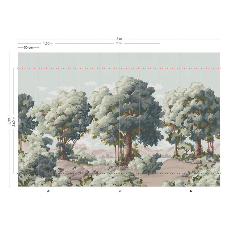 Isidore Leroy Tapete Vallée des Peintres Mural mit Naturmotiv und Landschaft in Mehrfarbig - Bild 3