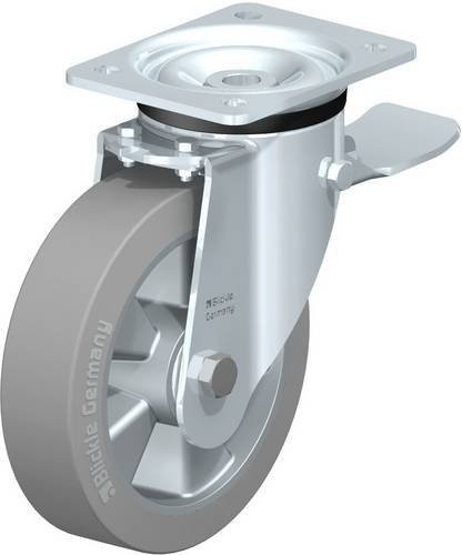 Blickle Lenkrolle LK-ALEV 180K-ST-SG mit Feststeller, Farbe Grau, Rad-Durchmesser: 180 mm, Tragfähigkeit: 450 kg - Bild 1