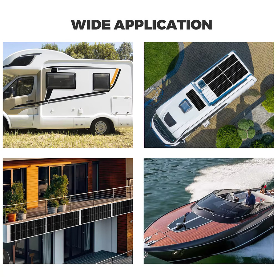 BOGUANG Starres Solarmodul mit Glas-Solarzellen für 12V-Batterien, 100W bis 150W Leistung für Zuhause, Auto, Wohnmobil und Yacht - Bild 3