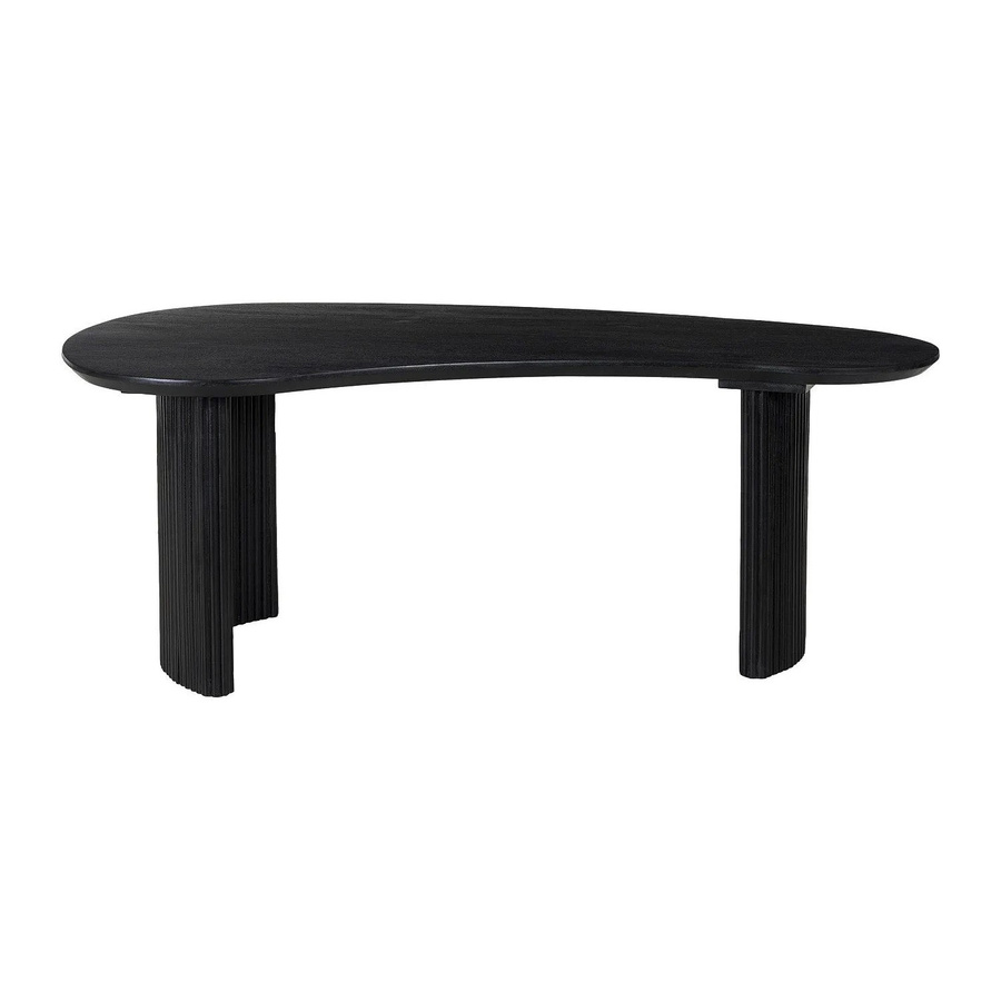 Couchtisch Tamenia von Maison Céphy aus Mangoholz in Schwarz, Breite: 120 cm - Bild 2