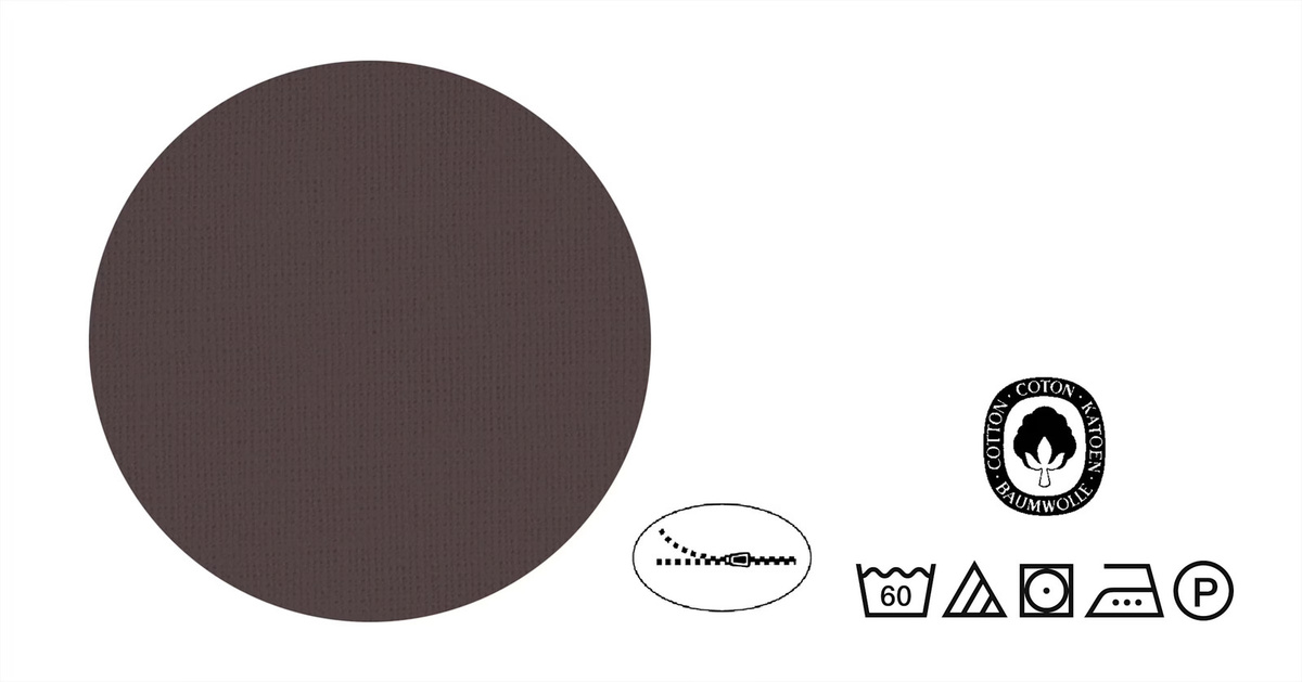 Biberna Bettwäsche Linon aus 100% Baumwolle, Anthrazit/Grau, atmungsaktiv und reversibel, Bezug 80x80 cm - Bild 2