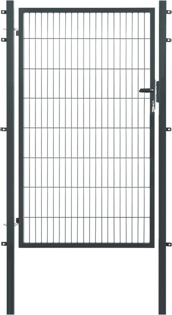 Floraworld Einzeltor für Doppelstabmattenzaun aus Metall in Anthrazit, Höhe: 160 cm, Breite: 120 cm - Bild 1