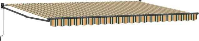 vidaXL Einziehbare Markise Mehrfarbig aus Polyester und Aluminium B/T/H: 500 x 300 x 165 cm - Bild 1
