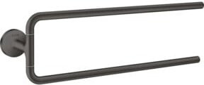 Hansgrohe Axor Uni. Circular Handtuchhalter 2-arm, Schwarz, gebürstet, Wandmontage, Breite: 49 cm - Bild 1