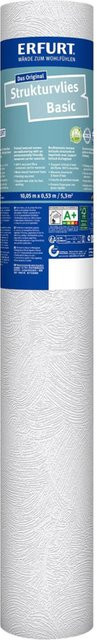 Erfurt Struktur-Vliestapete Basic 404, weiß, B: 53 cm, L: 1005 cm - Bild 1