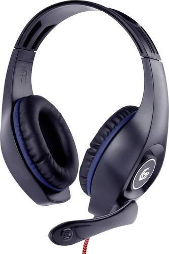 Gembird GHS-05-B Gaming On-Ear Headset kabelgebunden Stereo Schwarz-Blau mit Lautstärkeregelung - Bild 1