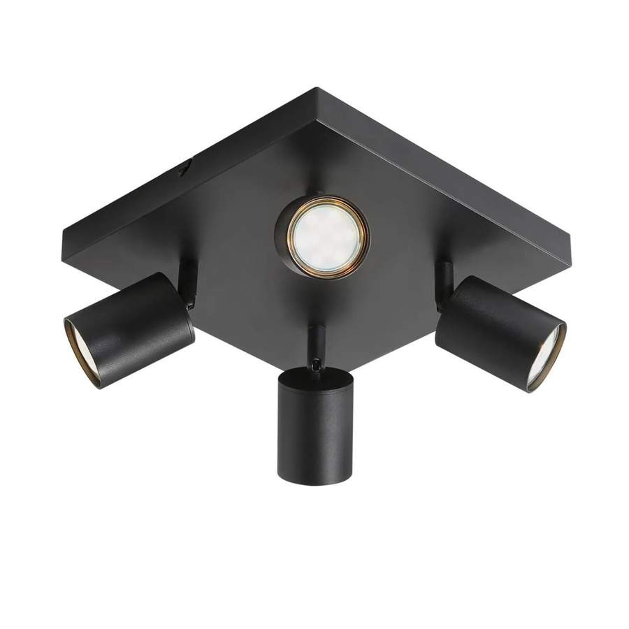 NETTLIFE Deckenstrahler aus Metall in Schwarz im Industrial-Design mit verstellbarem GU10 Leuchtmittel - Bild 2