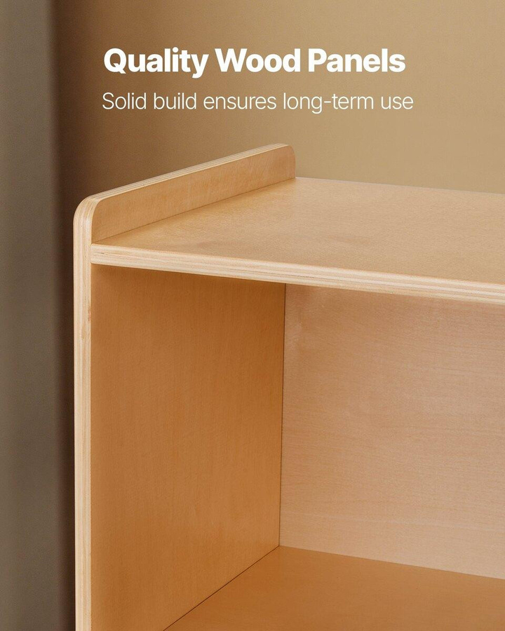 Buying Solutions MB Montessori Bücherregal aus Holz in Braun, 5-Fächer Kinderbuchregal und Spielzeugaufbewahrung mit Breite: 114 cm - Bild 2