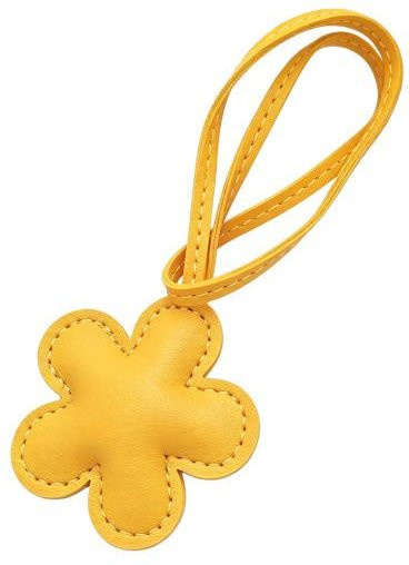 Anhänger Lederblumen Kirschblüten, gelb, Unisex - Bild 1