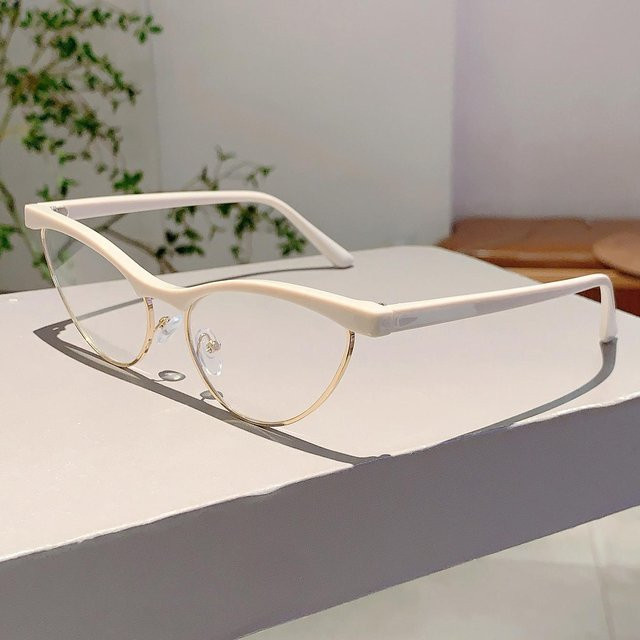 Dote Brille Cat-Eye, Damen, Kunststoff, Rosa, Halbrand - Bild 1