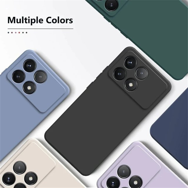 Xiaomi POCO F8 Pro 5G Luxus Handyhülle aus weichem Flüssig-Silikon TPU in Blau - Bild 1