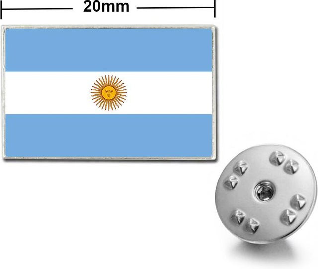 Brosche Edelstahl, Rechteck Form, Flagge, Unisex, gray - Bild 1